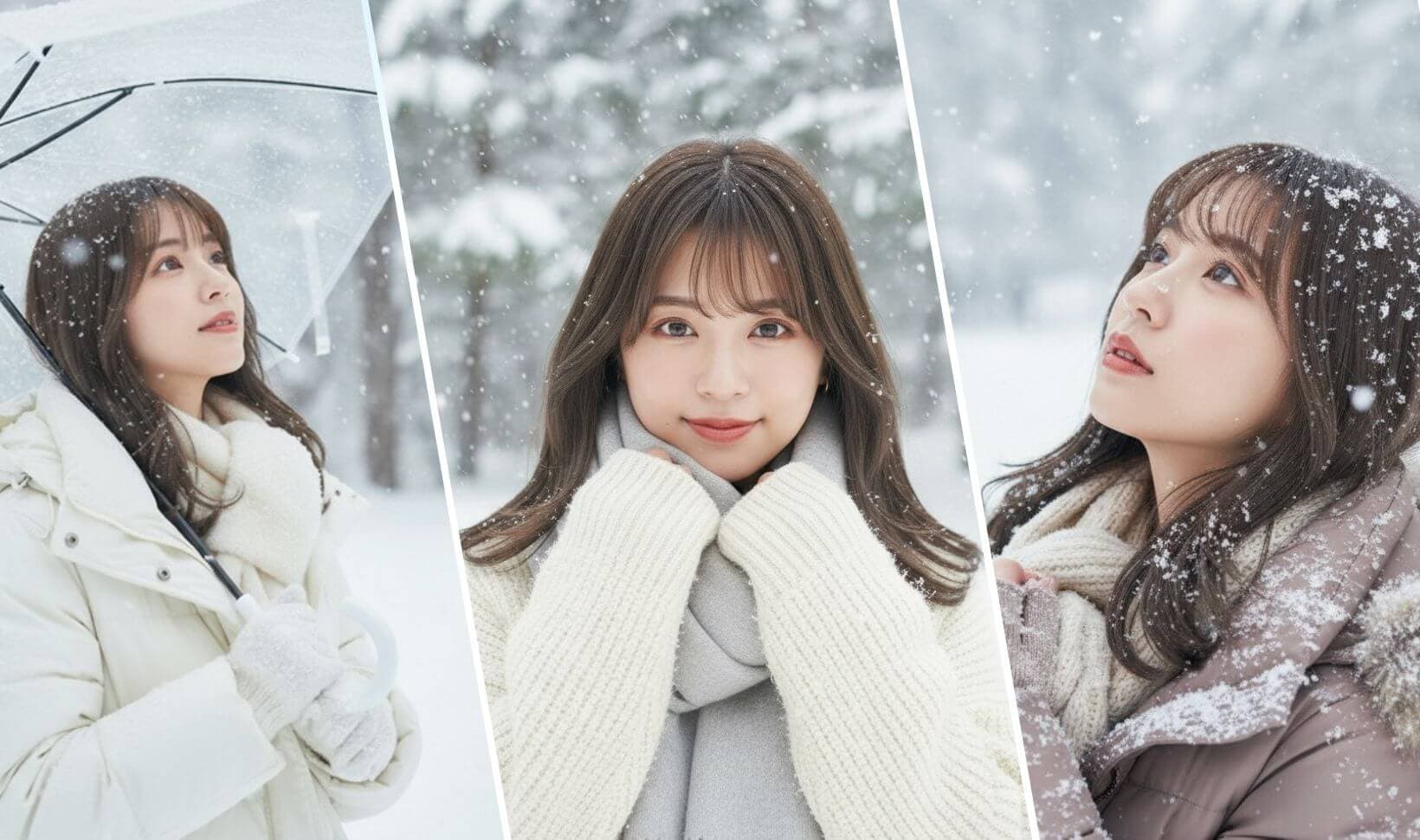 AI Snow Photo Generator winter transformation showcase